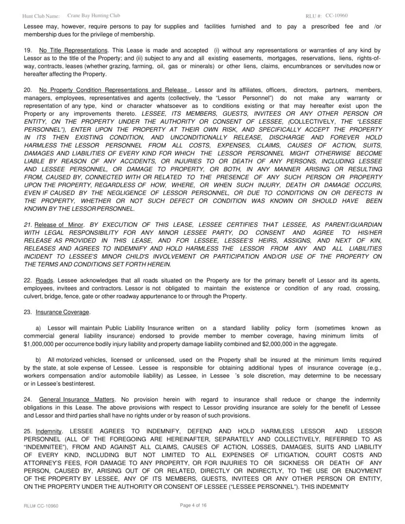 A page of the terms and conditions for an application.